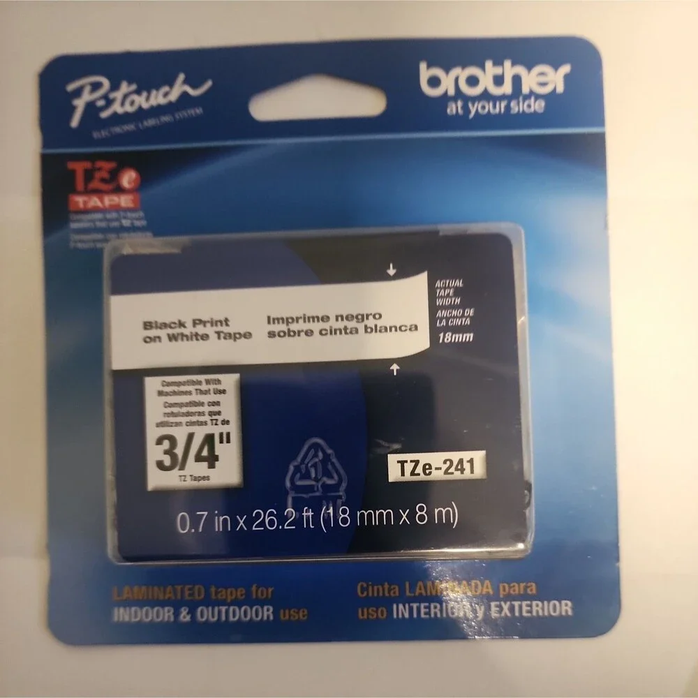 Brother International Tze-241 Label Tape 0.75